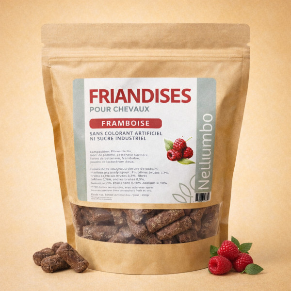 Friandises à la framboise pour chevaux