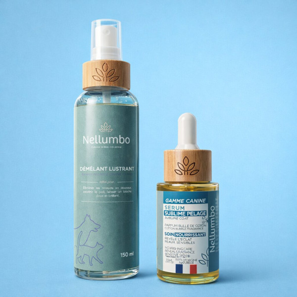 Coffret Sublime Pelage Chien – Sérum & Démêlant Naturel